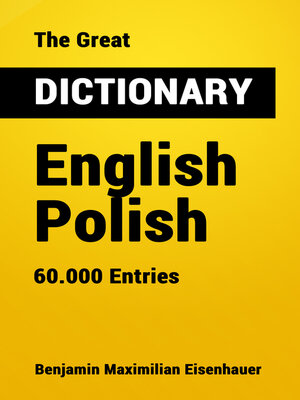 cover image of The Great Dictionary English--Polish
